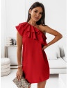 Mini sukienka na jedno ramię LIVIA - czerwona