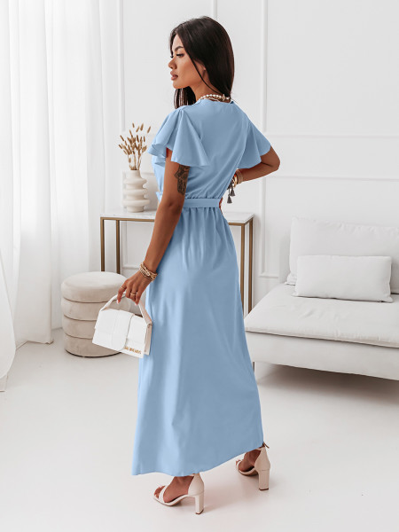 Elegancka sukienka maxi CAROLINE - błękitna 2