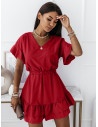 Rozkloszowana sukienka JULITTA - czerwona