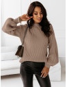 Sweter z szerokimi rękawami LAURA - beżowy