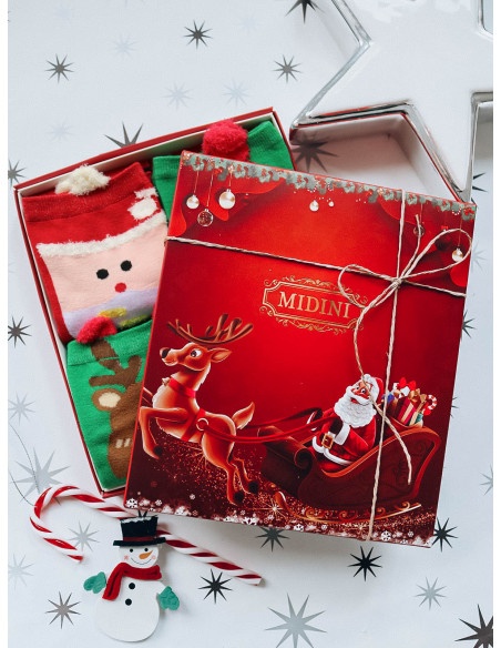 Skarpety świąteczne komplet na prezent - MAGIC BOX - wzór 1