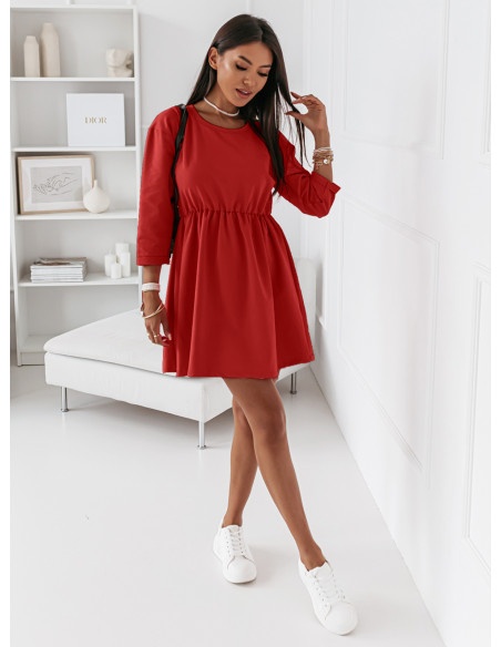 Dresowa sukienka tunika SUMBA - czerwona