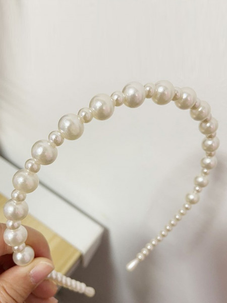 Perełkowa paska do włosów