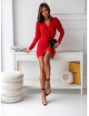 Sukienka na zakładkę TULIP - czerwona