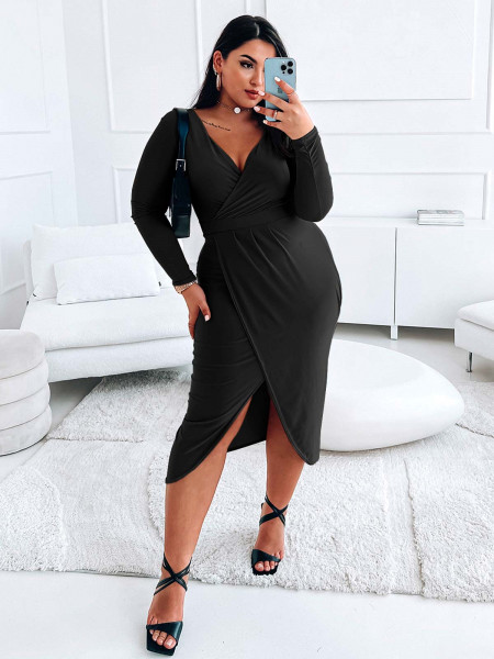 Wizytowa midi sukienka PLUS...