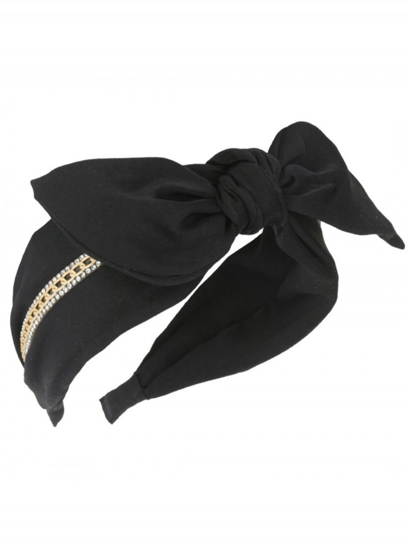 Opaska turban z materiału - czarna