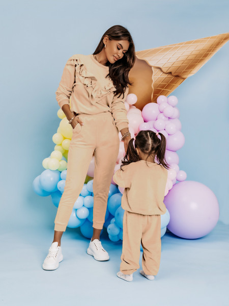 Welurowy dres dziecięcy -...