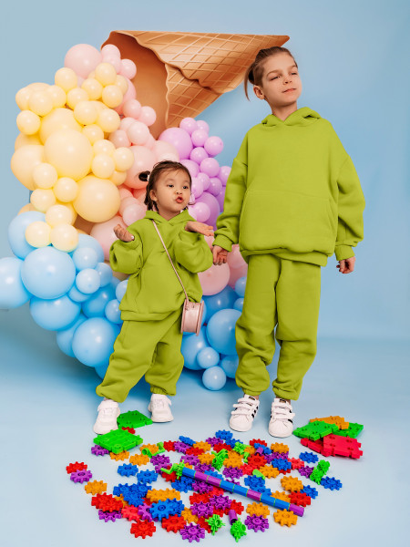 Komplet dresowy dziecięcy MULAN - limonka 2