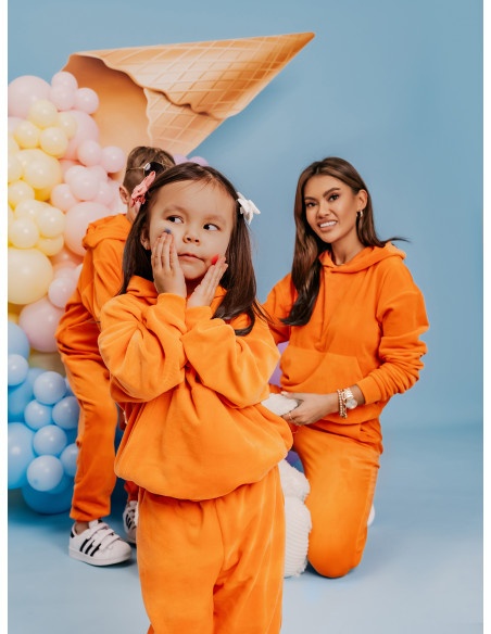 Welurowy dres dziecięcy TIMON - orange