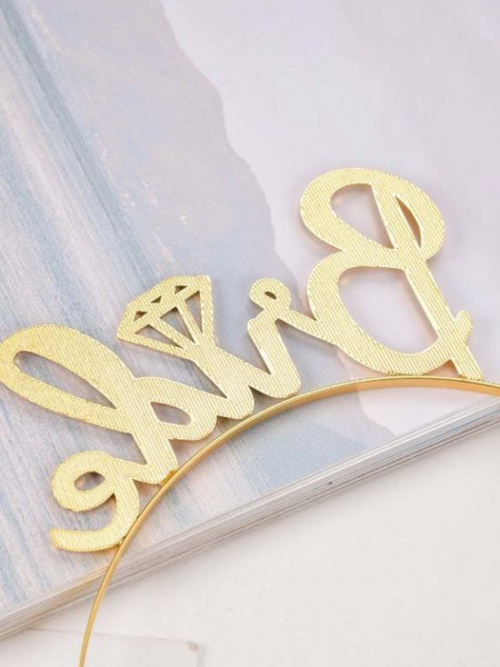 Opaska do włosów BRIDE - złota 2