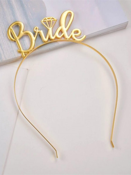 Opaska do włosów BRIDE - złota