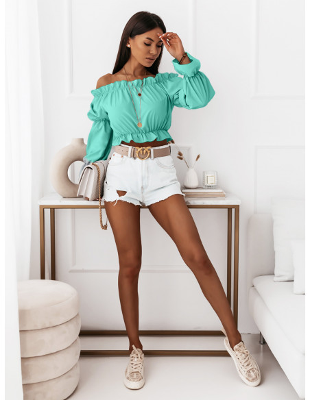 Seksowna bluzka hiszpanka DOLORES - turkusowa