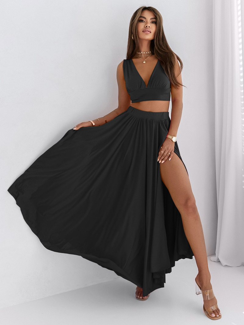 Komplet crop top i maxi spódnica DUO...