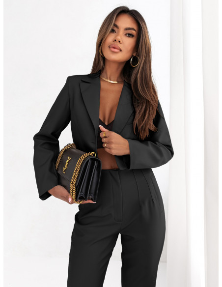 Krótka marynarka z guzikiem AITANA -czarny