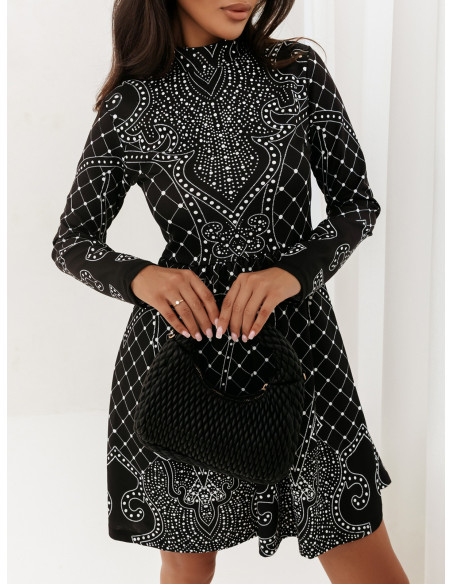 Rozkloszowana sukienka z printem ALEXIS wzór 2