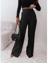 Eleganckie spodnie z szerokimi nogawkami ASALA- czarne