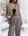 Komplet kamizelka ze spodniami PATTY - szary
