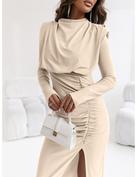 Sukienka marszczona z rozporkiem LYLA