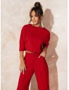 Elegancki komplet ze spodniami JASIRA - czerwony