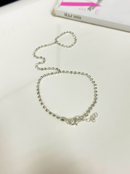 Bransoletka z pierścionkiem- srebrna