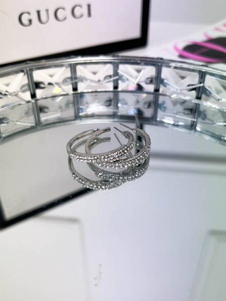 Kolczyki wiszące koła- srebrne