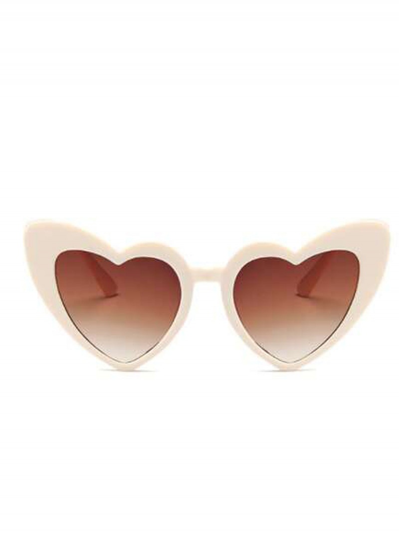 Kremowe okulary w kształcie serc