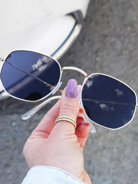 Okulary przeciwsłoneczne klasyczne - złote