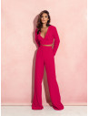 Elegancki komplet ze spodniami FAIZA - fuksjowy