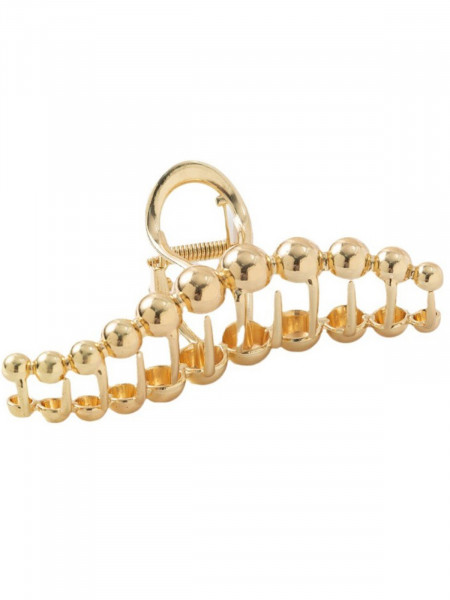 Spinka klamra do włosów z imitacją kulek - złota 2