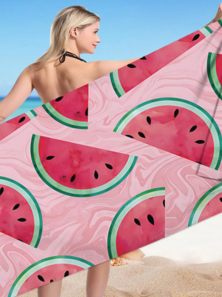 Stylowy plażowy ręcznik w arbuzy - wzór 1