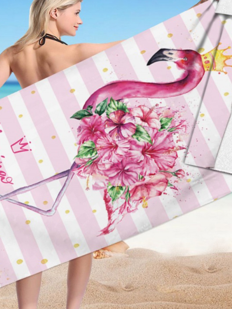 Stylowy plażowy ręcznik w flaminga -...