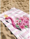 Stylowy plażowy ręcznik w flaminga - wzór 2