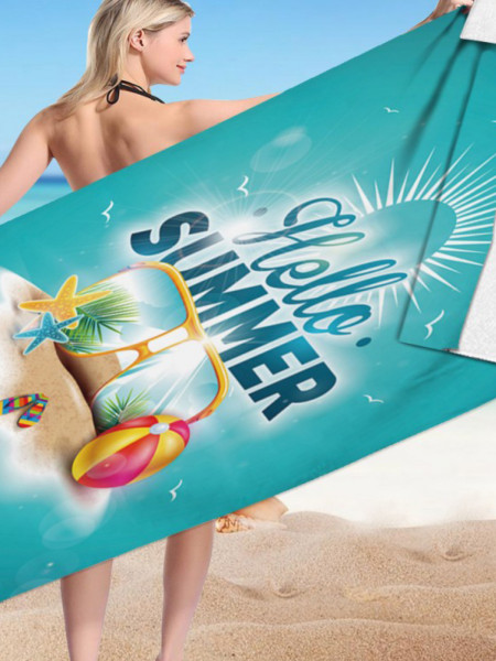 Stylowy plażowy ręcznik z napisem - wzór 3