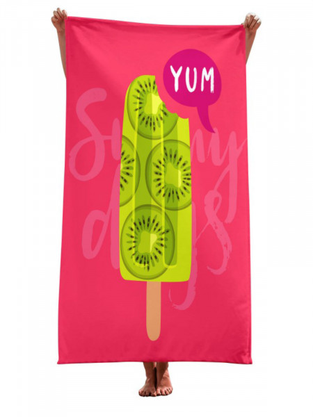 Stylowy plażowy ręcznik w kiwi - wzór 4 2