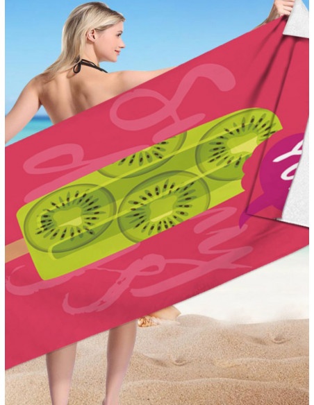 Stylowy plażowy ręcznik w kiwi - wzór 4