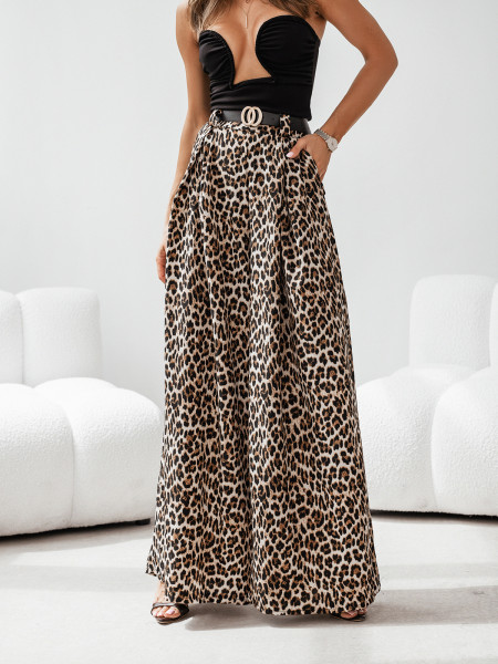 Spodnie z szeroką nogawką PABLO - panterka 2
