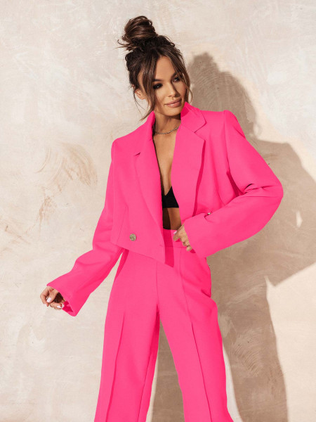 Garnitur z szerokimi spodniami HAJAM - fuksjowy 2