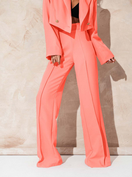 Garnitur z szerokimi spodniami HAJAM - brzoskwiniowy 2