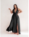 Sukienka PLUS SIZE maxi wiązana na wiele sposobów IMPERIA - czarna