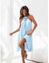Modna sukienka z odkrytymi plecami RENEE - błękitna