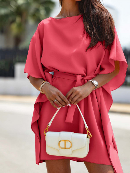 Kobieca sukienka nietoperz CANDICE - fuksja 2