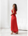 Plisowana sukienka na jedno ramię BAKARRA - czerwona
