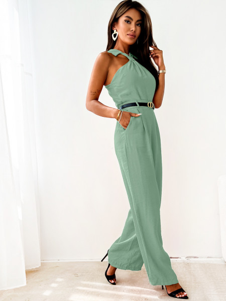 Kombinezon z odkrytymi ramionami ELOWEN - miętowy 2