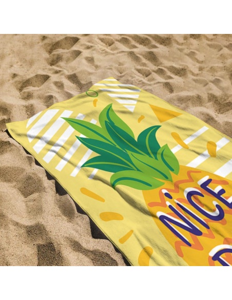Stylowy plażowy ręcznik z ananasem - wzór 8