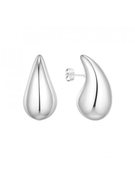 Kolczyki łezki ze stali szlachetnej - srebrne