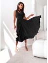 Sukienka midi na jedno ramię CHIKA - czarna