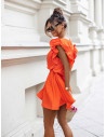 Modna rozkloszowana sukienka ALENA - orange