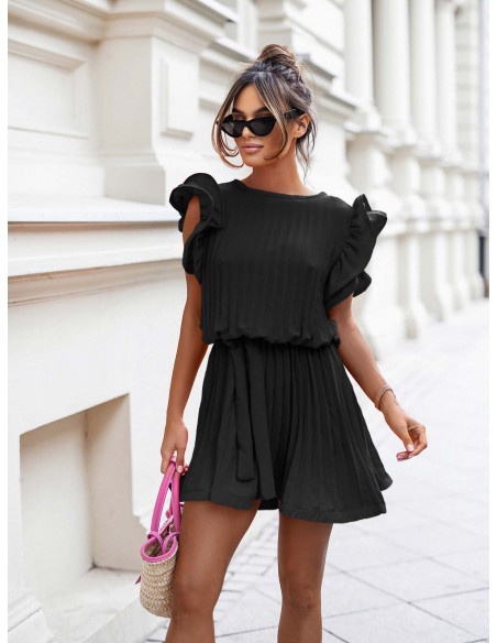 Modna rozkloszowana sukienka ALENA - czarna