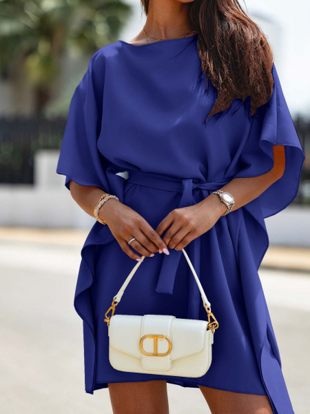 Kobieca sukienka nietoperz CANDICE - chabrowa