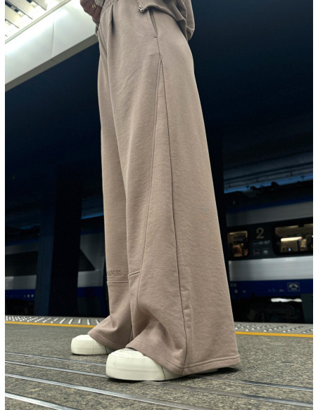Szerokie spodnie dresowe OZZY - cappuccino